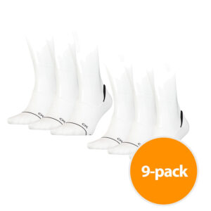 Calvin Klein Sokken Footie High Cut Dames Wit 6-Pack-One size ~ Spinze.nl