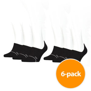 Calvin Klein Sokken Footie High Cut Dames Zwart 6-Pack-One size ~ Spinze.nl