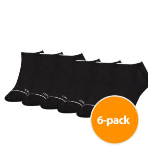 Calvin Klein Sokken Sneaker Dames 6-Pack Zwart-one size ~ Spinze.nl