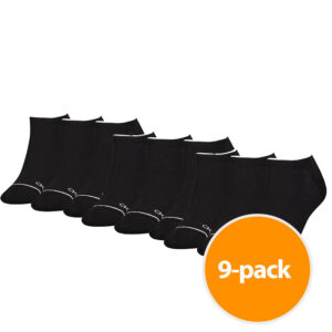 Calvin Klein Sokken Sneaker Dames 9-Pack Zwart-one size ~ Spinze.nl