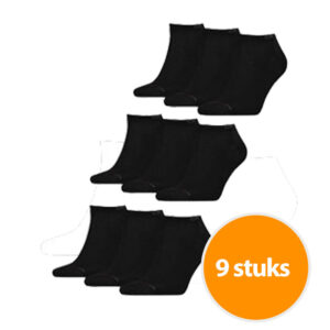 Calvin Klein Sokken Sneaker Heren Zwart 9-Pack-one size ~ Spinze.nl