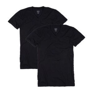Claesens 2-pack V-neck t-shirts black ~ Spinze.nl