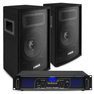Complete 500W geluidsinstallatie met 2x SL8 speakers + FPL500 ~ Spinze.nl