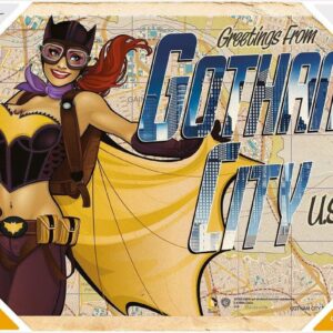 DC Comics Bombshells Glass Poster Greetings From Gotham City 30 x 40 cm ~ Spinze.nl