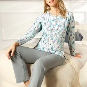 Dames pyjama Hajo Mint Klima-Komfort ~ Spinze.nl
