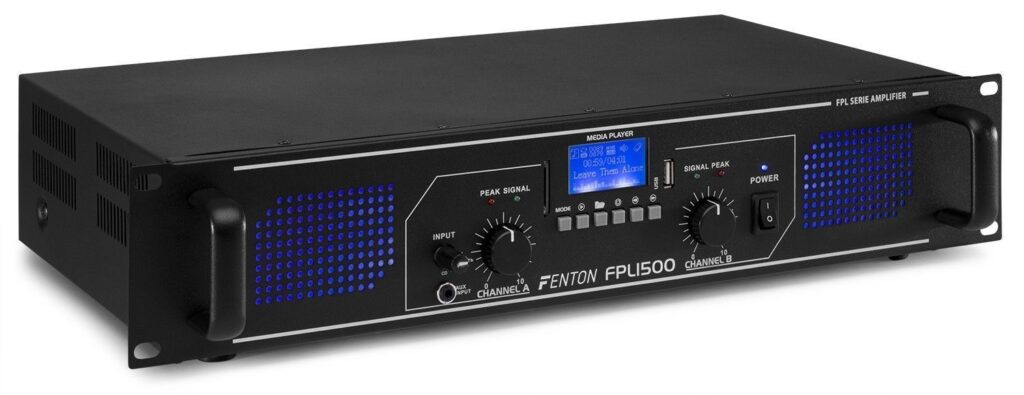 Fenton FPL1500 Digitale versterker 2x 750W met Bluetooth en mp3 speler ~ Spinze.nl