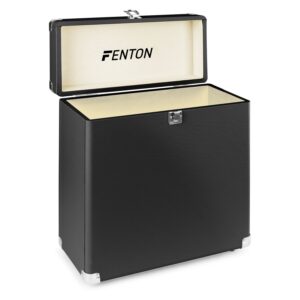 Fenton RC30 platenkoffer voor ruim 30 platen - Zwart ~ Spinze.nl