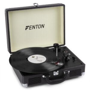 Fenton RP115C retro platenspeler met Bluetooth en USB - Zwart ~ Spinze.nl