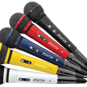 Fenton set van vijf gekleurde microfoons ~ Spinze.nl