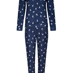 Fleece pyjama blauw Hayley ~ Spinze.nl