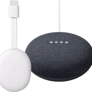 Google Chromecast 4K met Google TV + Google Nest Mini Zwart ~ Spinze.nl