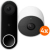 Google Nest Doorbell Wired + Google Nest Cam 4-pack ~ Spinze.nl