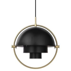 Gubi Multi-Lite Hanglamp - Messing & Mat zwart ~ Spinze.nl