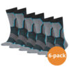 HEAD Hiking Crew sokken 6-pack Unisex Grey/blue-35/38 ~ Spinze.nl