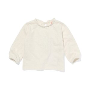 HEMA Baby Shirt Broderie Gebroken Wit (gebroken wit) ~ Spinze.nl