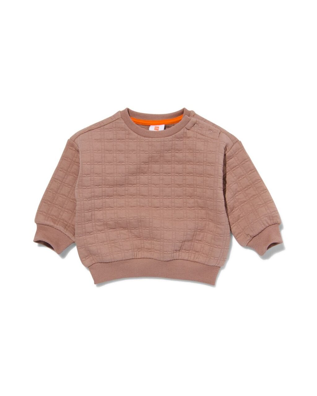 HEMA Baby Sweater Doorgestikt Bruin (bruin) ~ Spinze.nl