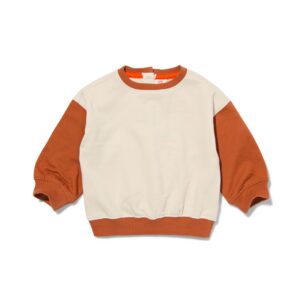 HEMA Baby Sweater Met Kleurblokken Bruin (bruin) ~ Spinze.nl