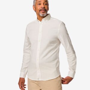 HEMA Heren Oxford Overhemd Wit (wit) ~ Spinze.nl