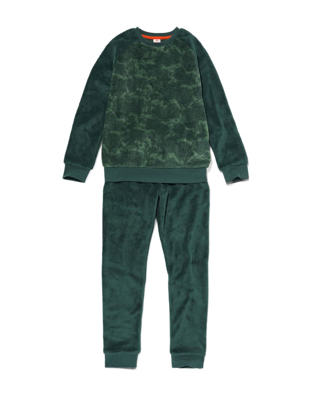 HEMA Kinder Pyjama Fleece Abstract Groen (groen) ~ Spinze.nl