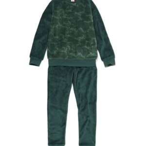 HEMA Kinder Pyjama Fleece Abstract Groen (groen) ~ Spinze.nl