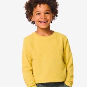 HEMA Kinder Sweater Wafel Geel (geel) ~ Spinze.nl