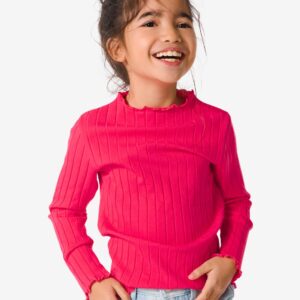 HEMA Kinder T-shirt Met Ribbels Roze (roze) ~ Spinze.nl