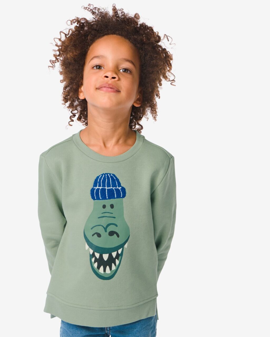 HEMA Kindersweater Dino Groen (groen) ~ Spinze.nl