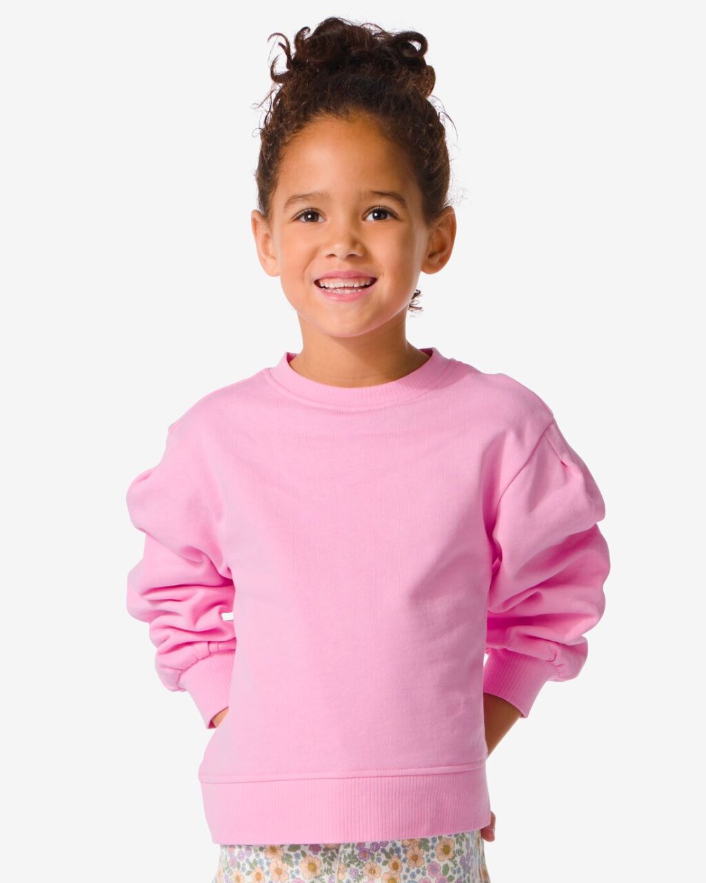 HEMA Kindersweater Met Ballonmouw Lichtroze (lichtroze) ~ Spinze.nl