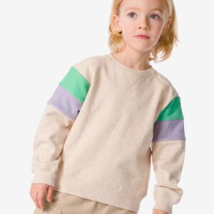 HEMA Kindersweater Met Kleurblokken Beige (beige) ~ Spinze.nl