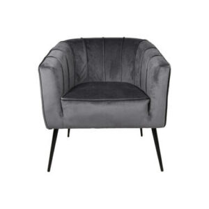HSM Collection fauteuil Chester - velvet - donkergrijs - Leen Bakker ~ Spinze.nl