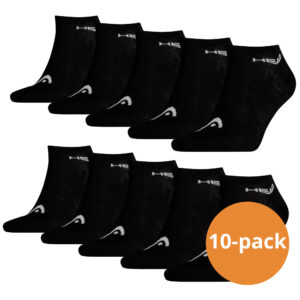 Head Sneaker sokken 10-pack Zwart-39/42 ~ Spinze.nl