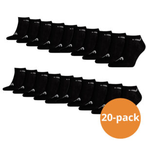 Head Sneaker sokken 20-pack Zwart-43/46 ~ Spinze.nl