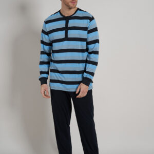 Heren pyjama blauwe strepen Tom Tailor ~ Spinze.nl