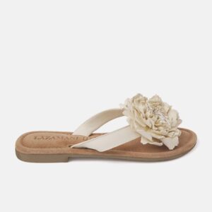 Lazamani 33.517 Slippers Dames Off White ~ Spinze.nl