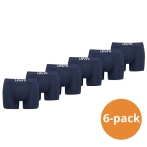 Levi's Boxershorts Heren 6-pack Solid Organic Cotton Navy-M ~ Spinze.nl