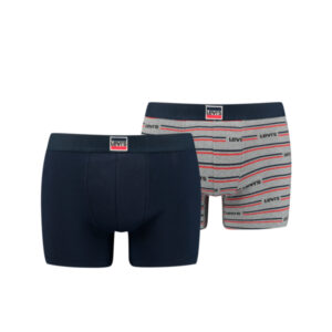 Levis Boxershorts Organic Cotton Sportswear AOP 2-pack Grey/Melange/Navy-L ~ Spinze.nl