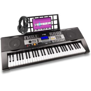 MAX KB3 Keyboard met 61 aanslaggevoelige toetsen en hoofdtelefoon ~ Spinze.nl