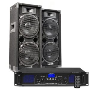MAX28 DJ luidspreker en Bluetooth versterker combinatie 1600W ~ Spinze.nl