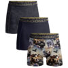 Muchachomalo Boxershorts Bear 3-pack Print/Solid-M ~ Spinze.nl