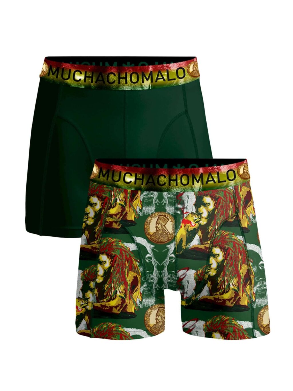 Muchachomalo Boxershorts Bobmalo Queen 2-pack Print/Green-L ~ Spinze.nl