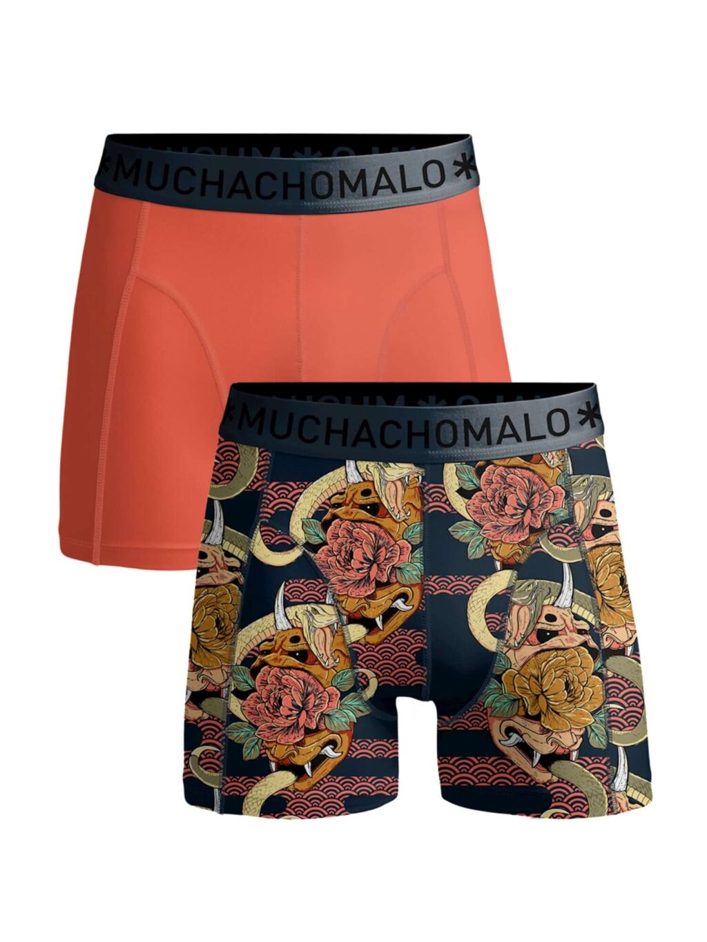 Muchachomalo Boxershorts Leafs Lick It 2-pack Print/Red-L ~ Spinze.nl