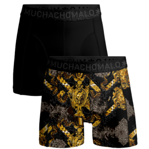 Muchachomalo Boxershorts Men Shorts King Kong Cuban Link Print/Black 2-Pack-L ~ Spinze.nl