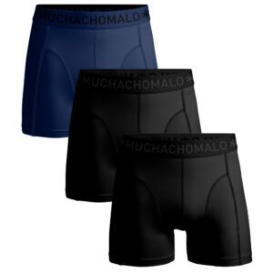 Muchachomalo Boxershorts Microfiber 3-pack Black/Black/Blue-M ~ Spinze.nl