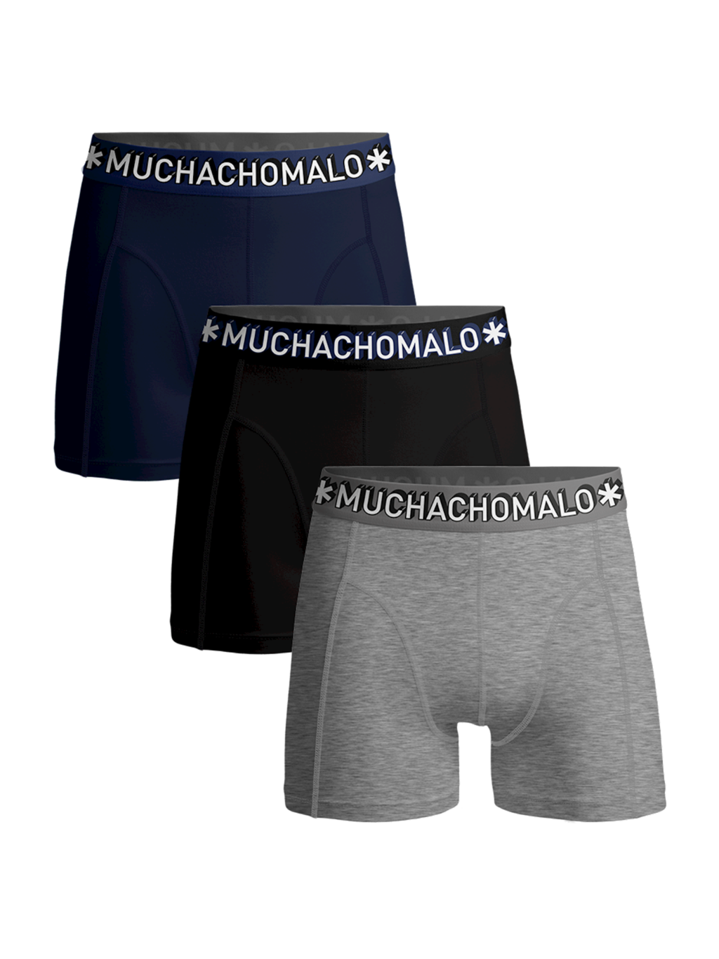 Muchachomalo boxershorts Solid 3-pack -L ~ Spinze.nl