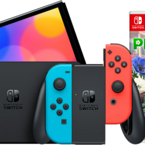 Nintendo Switch OLED Rood/Blauw + Pikmin 4 ~ Spinze.nl