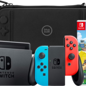 Nintendo Switch Rood/Blauw + Animal Crossing New Horizons + BlueBuilt Beschermhoes ~ Spinze.nl