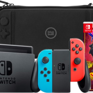 Nintendo Switch Rood/Blauw + Pokemon Scarlet + BlueBuilt Beschermhoes ~ Spinze.nl