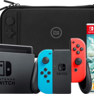 Nintendo Switch Rood/Blauw + Zelda: Tears of the Kingdom + BlueBuilt Beschermhoes ~ Spinze.nl