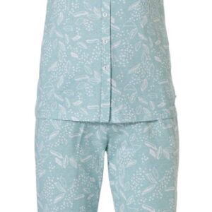 Pastunette doorknoop pyjama turquoise ~ Spinze.nl
