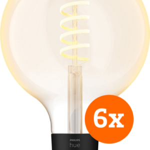 Philips Hue Filament White Ambiance Globe XL 6-pack ~ Spinze.nl